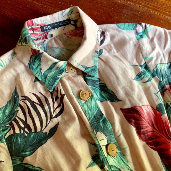 ZARA Tropical floral print dress - Picture 3 of 5